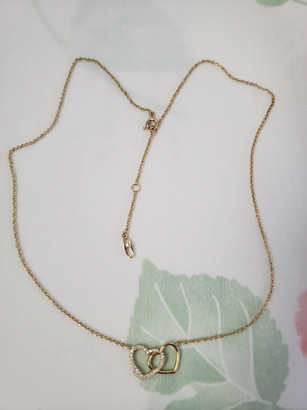 Gold Double Heart Pendant Necklace - Elegant Women’s Jewelry